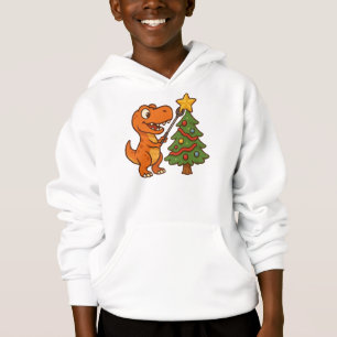 Joli dinosaure avec sapin de Noël