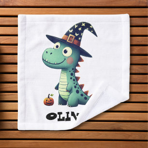 Joli dinosaure d'Halloween portant un chapeau de s