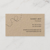 joli doodle abeille volant carte de visite de miel (Dos)