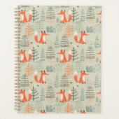 Joli Doodle Fox Forest Motif de bois (Devant)