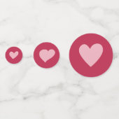 Joli Doodles de Coeur Rose et Rouge Confetti (Devant)