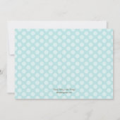 Joli Dots Photo Christening Invitation Bleu (Dos)