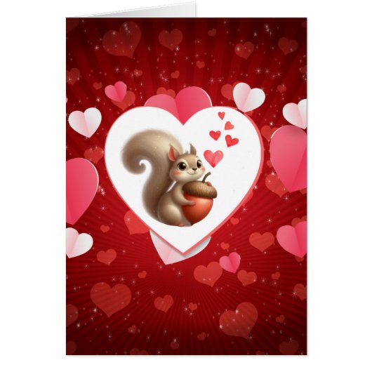Joli écureuil drôle pour la Saint-Valentin (Devant)