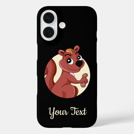 Joli écureuil en bande dessinée avec un Coque d'ar (Verso)