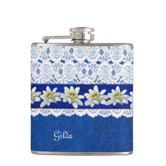 Joli Edelweiss et dentelle Flacon personnalisé