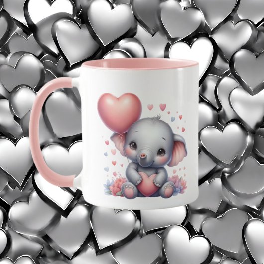Joli éléphant ajouter le message Mug