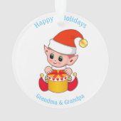 Joli elfe de Noël pour grand-mère et grand-père (dos)