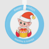 Joli elfe de Noël pour grand-mère et grand-père (dos)