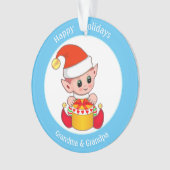 Joli elfe de Noël pour grand-mère et grand-père (devant)