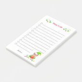 Joli Elfe Noël Choses à faire Post-it Notes (Incliné)