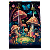 Joli elfes mignon jouer sous champignon sac cadeau (Dos)