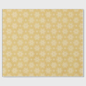 Joli emballage cadeau de Noël jaune doré (Plat)