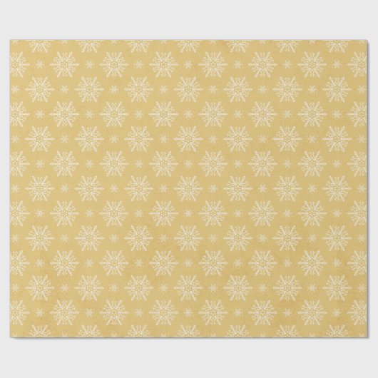 Joli emballage cadeau de Noël jaune doré (Plat)