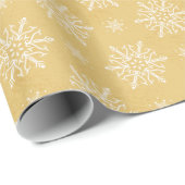 Joli emballage cadeau de Noël jaune doré (Coin rond)