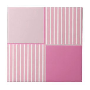 Joli en carreaux et rayures rose