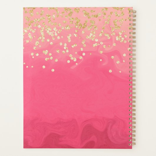 Joli en rose avec Parties scintillant or et Monogr (Dos)