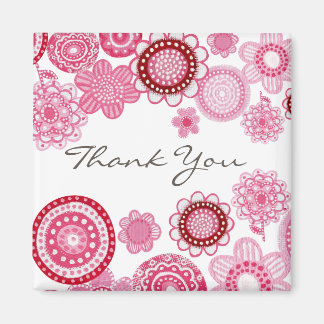 Joli en rose Magnet de remerciement pour cadeau de