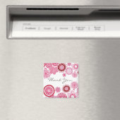 Joli en rose Merci Magnet cadeau de mariage (In Situ (Lave-vaisselle))