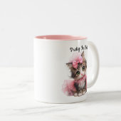 Joli en rose – Mug Chaton (Devant droit)