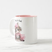 Joli en rose – Mug Chaton (Devant gauche)