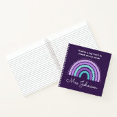 Joli Enseignants Boho Arc-en-ciel sur Carnet viole (Intérieur)