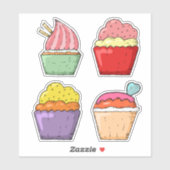 Joli ensemble de 4 Stickers Ordinateur Portable (Feuille)