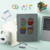 Joli ensemble de 4 Stickers Ordinateur Portable (Couverture iPad)