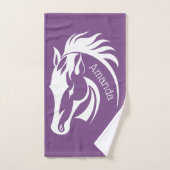 Joli Ensemble de serviettes de bain design Cheval  (Serviette à main)