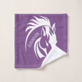 Joli Ensemble de serviettes de bain design Cheval  (Gant de toilette)