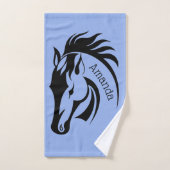 Joli ensemble de serviettes de bain design Cheval (Serviette à main)