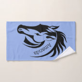 Joli ensemble de serviettes de bain design Cheval (Serviette à main)