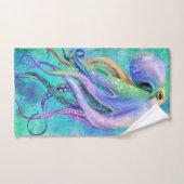 Joli ensemble de serviettes de bain octopus couleu (Serviette à main)