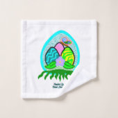 Joli ensemble de serviettes de bain OEufs de Pâque (Gant de toilette)