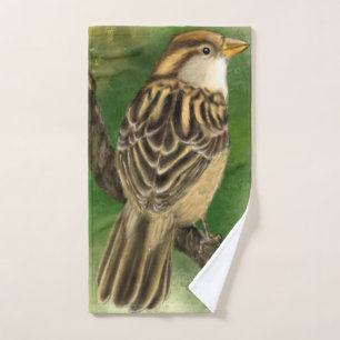 Joli ensemble de serviettes de bain pour oiseaux