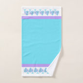 Joli ensemble de serviettes de bain turquoise et v (Serviette à main)