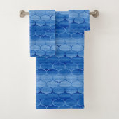 Joli ensemble de serviettes de Motif d'oignon bleu (En situation)