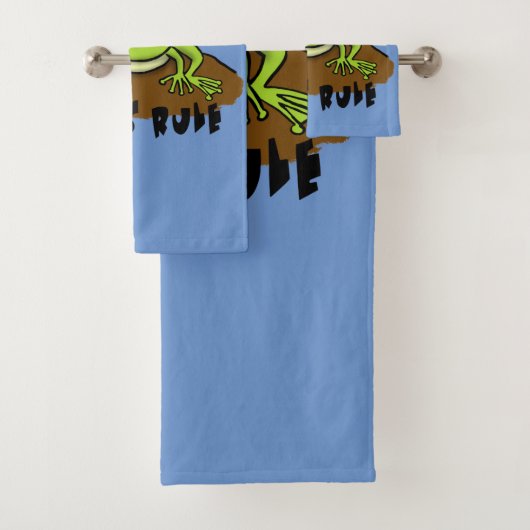 Joli ensemble de serviettes de toilette de dessin  (En situation)