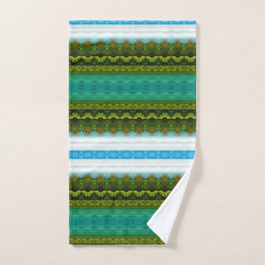 Joli ensemble de serviettes turquoise (Serviette à main)