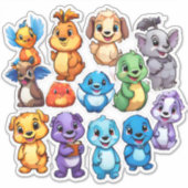 Joli ensemble de stickers animaliers (Devant)