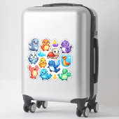 Joli ensemble de stickers animaliers (Sur valise)