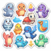 Joli ensemble de stickers animaliers (Devant)