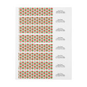 Joli enveloppement de Noël autour des étiquettes d (Feuille)