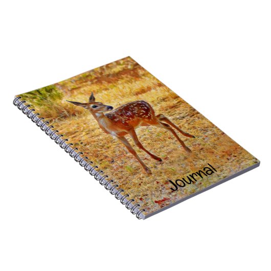 Joli et doux bébé Cerf Fawn Journal Spiral (Côté Droit)