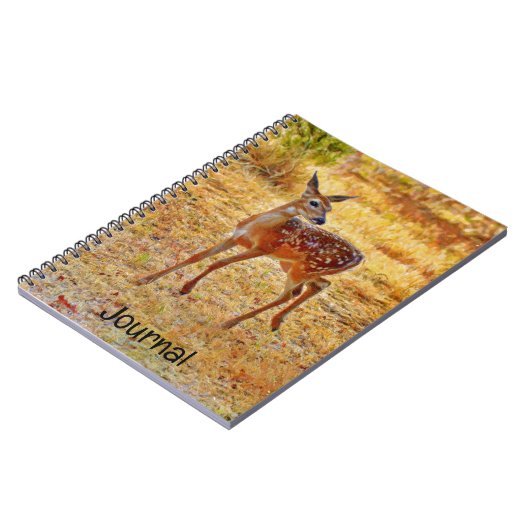 Joli et doux bébé Cerf Fawn Journal Spiral (Côté gauche)