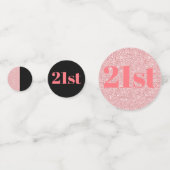 Joli et élégant confetti d'anniversaire personnali (Derrière)