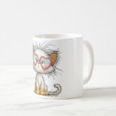 Joli et mignon chat sur un mug (Devant droit)