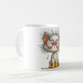 Joli et mignon chat sur un mug (Devant gauche)