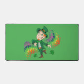 Joli et souriant dancing leprechaun, un arc-en-cie (Recto)