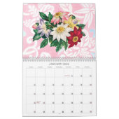 Joli et Vintage Calendrier des arts floraux (Jan 2026)