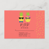 Joli été tropical exotique Plage Mariage RSVP